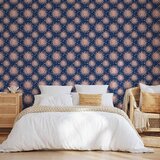  Tapeta - Sunny Patterns - Repeating sun motif on a navy background. 50x1000 Premium | shoptok.hr