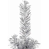  Tanka umjetna polovica božićnog drvca sa stalkom srebrna 150 cm | shoptok.hr