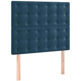 Krevet box spring s madracem LED tamnoplavi 90x190 cm baršun | shoptok.hr