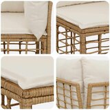  Zunanja garnitura za sedenje 12 pcs Naravna in krem bela, (5000270250) | Shoptok.si