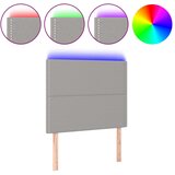 Maison Chic led posteljno vzglavje - vzglavna omarica - nočna omarica svetlo sivo 80x5x118/128 cm blago, (21708045) Cene