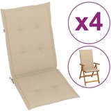 vidaXL jastuci za vrtne stolice 4 kom bež 120 x 50 x 3 cm Cijene