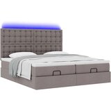 vidaXL Otomanski okvir kreveta s madracima smeđesivi 180x200cm tkanine | shoptok.hr