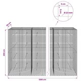  Gabion s žicom debljine 3 5 mm i mrežom 5x5 cm 1200x30x200 cm - 30 cm 200 cm 1200 cm | shoptok.hr