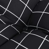  Jastuk za palete crni karirani 58x58x10 cm od tkanine Oxford | shoptok.hr