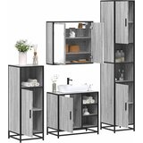 vidaXL Kopalniško pohištvo 4 kosi siva sonoma inženirski les, (22013606) | Shoptok.si
