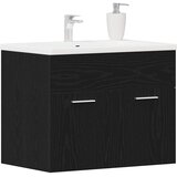 Ormarić za umivaonik u kupaonici crni hrast 60x38,5x46 cm inženjerski drvo | shoptok.hr