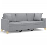  Trosjed s ukrasnim jastucima svjetlosivi 180 cm od tkanine | Eponuda.com