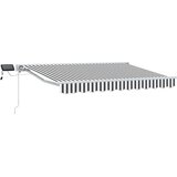  Ročno senčilo s LED-ji Antracitna in bela 2,5 x 2 m, (5000205136) | Shoptok.si