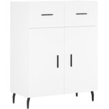  Visoka komoda bijela 69,5x34x180 cm konstruirano drvo Slike