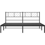  Metalni okvir za krevet s uzglavljem crni 193x203 cm | shoptok.hr