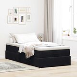  Otomanski okvir kreveta s madraca crni 90x200cm baršunasti | Eponuda.com