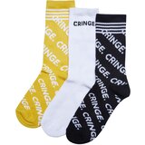 MT Accessoires Cringe Socks 3-Pack black/white/yellow | shoptok.hr