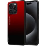 Cadorabo Ohišje je združljivo z Apple iPhone 15 PRO in rdeča - črna - Dvobarvni zaščitni pokrov iz silikona TPU in hrbtna stran iz kaljenega stekla, (20860020) Cene