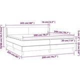  Box spring postelja z vzmetnico temno siva 200x200 cm žamet, (20791048) | Shoptok.si