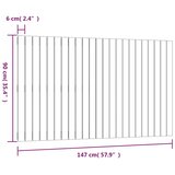  Zidno uzglavlje smeđa boja meda 147x3x90 cm od masivne borovine | shoptok.hr