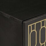  Noćni ormarić 50 x 33 x 60 cm od masivnog drva manga Crna | shoptok.hr