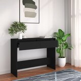 vidaXL Konzolna mizica črna 100x35x76,5 cm iverna plošča Cene