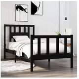  Za krevet od masivnog drva crni 75 x 190 cm 2FT6 mali | shoptok.hr