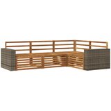  Set vanjskih sofa 4 pcs Prirodna 255,5 x 176,5 x 73 cm | shoptok.hr