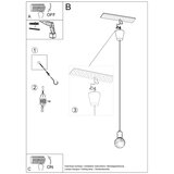 Sollux Lighting Sollux SL.0575 - Luster na sajli DIEGO 1xE27/60W/230V siv | Eponuda.com