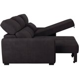 CARRYHOME KOTNA SEDEŽNA GARNITURA, mikrovlakna črna | Shoptok.si