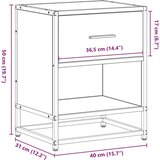 vidaXL Nočna omarica sonoma hrast 40x31x50 cm inženirski les | Shoptok.si