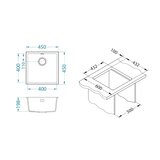Alveus 1150048 - Kuhinjski sudoper OMNI 45x45 cm granit/crna | Eponuda.com