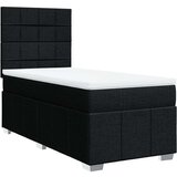 vidaXL Box spring postelja z vzmetnico črn 90x190 cm blago | Shoptok.si