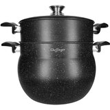 Cheffinger Lonec za kuhanje kuskusa s parnim vložkom, nelepljiv notranji premaz, 6L, ?rna, (21553013) | Shoptok.si