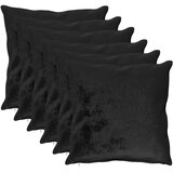  Presvlaka za jastuk 6 pcs HEERLEN Crna 60 x 60 cm Flanel - Crna 60 x 60 cm 6 | shoptok.hr