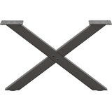  Noge za klubsko mizico v obliki črke X 2 kosa antracit 50 x (30-31) cm jeklo, (22123958) | Shoptok.si
