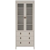 Tvilum Sivo-bež vitrina 78x199x33 cm Madrid – | Shoptok.si