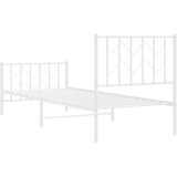  Metalni okvir kreveta s uzglavljem i podnožjem bijeli 80x200 cm | Eponuda.ba