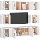  8-dijelni set TV ormarića bijeliod konstruiranog drva | shoptok.hr