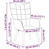  Fotelja Svijetlo siva 62 x 67 x 95,5 cm Sherpa Tkanina | shoptok.hr