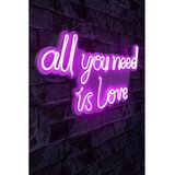 Wallity All You Need is Love - Pink Pink Decorative Plastic Led Lighting cene