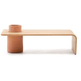 Kave Home Okrogla mizica v jesenovem dekorju v naravni barvi 60x110 cm Olaria – | Shoptok.si