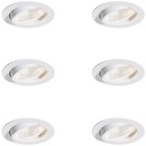 QAZQA Professional Set van 6 inbouwspots wit 9,5cm incl. LED 1300 lm dimbaar IP23 - Gaius u
