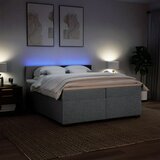  Krevet s oprugama i madracem svjetlosivi 200 x 200cm od tkanine | shoptok.hr