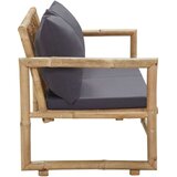 vidaXL Vrtna klupa s jastucima 115 cm od bambusa | shoptok.hr
