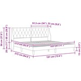  Krevetna konstrukcija Tamnosiva 183 x 213 cm Baršun | shoptok.hr
