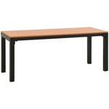 vidaXL Vrtna klop 110 cm jeklo in WPC rjava in črna, (20980243) | Shoptok.si