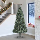 vidaXL Umjetno okićeno božićno drvce s setom kuglica Zelena 120 cm PET | shoptok.hr