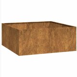 Maison Chic Cvetlični Lonec - Cvetlično korito Rusty 100x100x40 cm Vremensko odporno jeklo, (21789700) | Shoptok.si