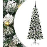 Umjetno božićno drvce s nogom Zelena i bijela 180 cm | shoptok.hr