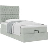  Okvir kreveta s madracima svijetlosivi 90x190cm baršunasti | shoptok.hr