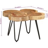  Stolić za kavu 36 cm s 4 izrezana debla masivnog drva bagrema | shoptok.hr