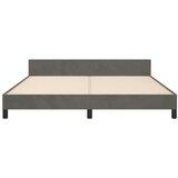  Okvir za krevet s uzglavljem tamnosivi 160x200 cm baršunasti | shoptok.hr
