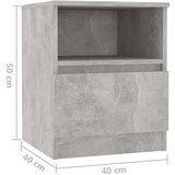  Nočna omarica 2 kosa betonsko siva 40x40x50 cm iverna plošča, (20624118) | Shoptok.si